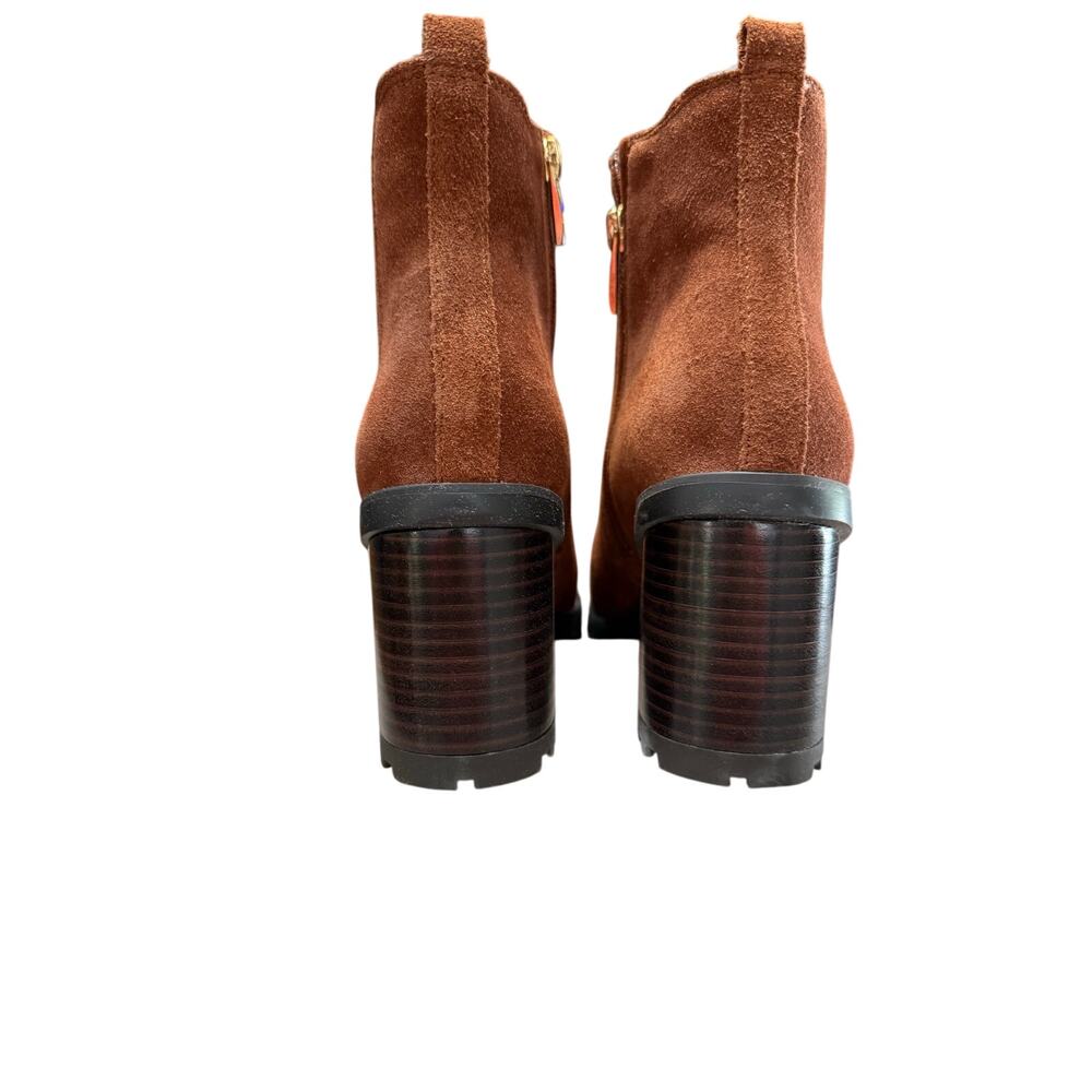 Franco Sarto Trent Women’s Ankle Boots Russet Brown Suede Leather Sz 7.5 WNWB - Picture 10 of 16